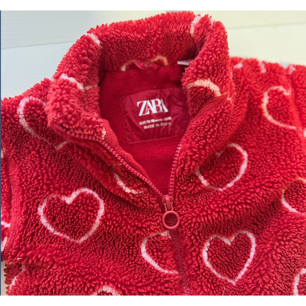 Zara Baby Shearling Heart Jacket Pre-Owned - Picture 7 of 8